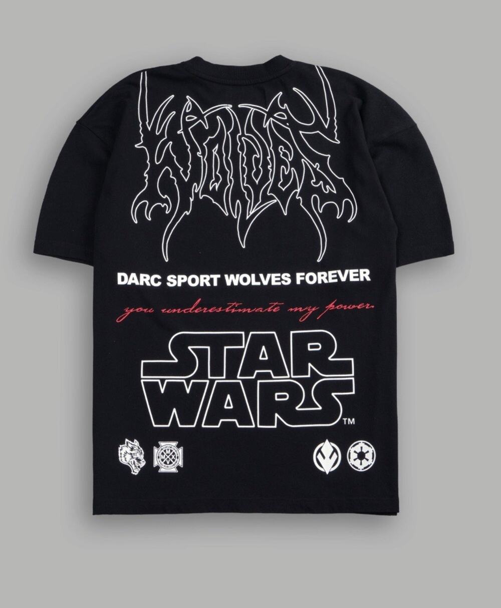 Darc Sport Star Wars Wolves Forever Oversized Tee Black Shirt Large Limited
